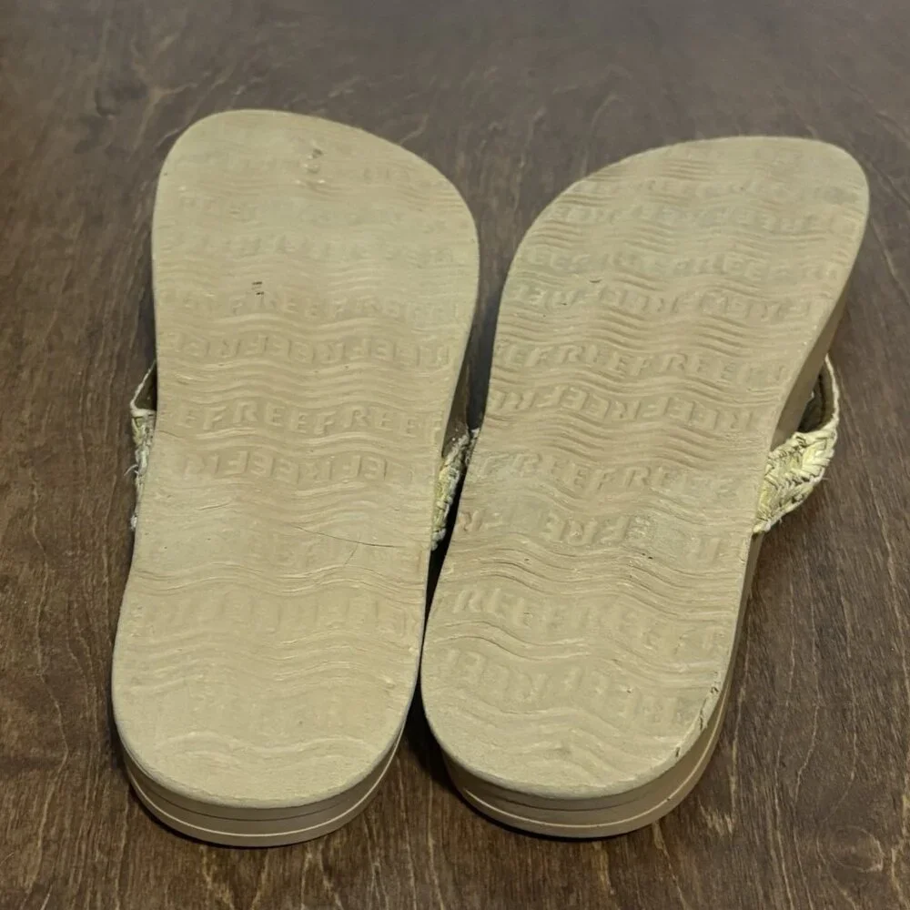 Reef Womens‎ Braided Flip Flop Sandals- Size 10 Horizon Flip Tan
